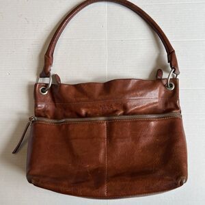 Vintage Il Bisonte Leather Shoulder Hobo Bag Cognac GUC
